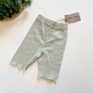 (New) Earthe Seafoam Ribbed Biker Shorts •